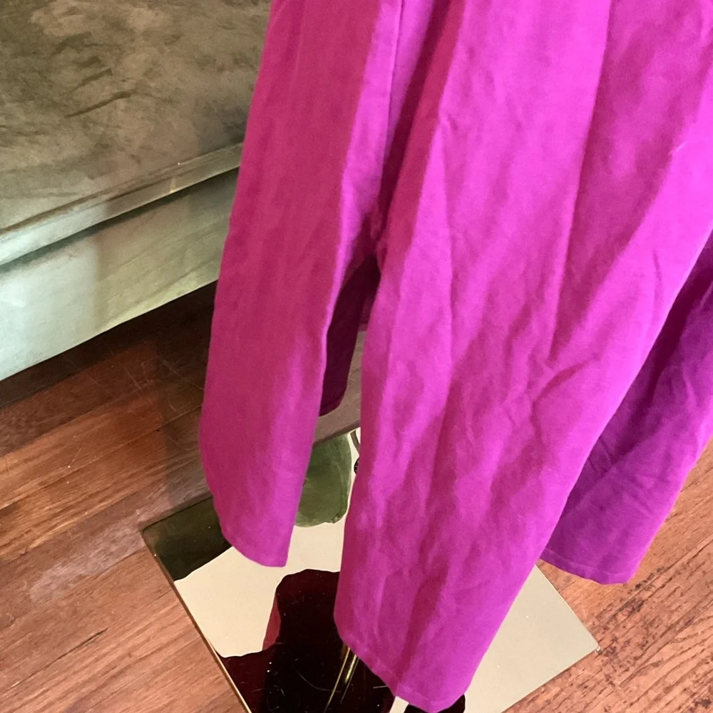 Eileen Fisher T-Shirt Maxi Dress Short Sleeve Pink Size Med